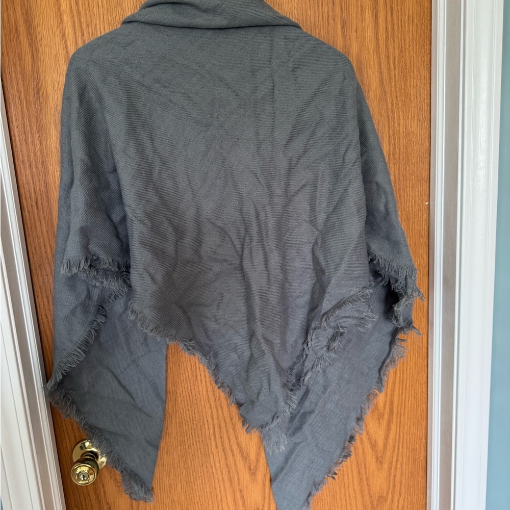 Target Chic Gray Fringed Wrap/Scarf